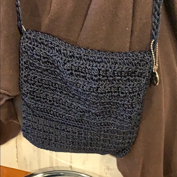 The Sak Handbags - The Sak little 8” x 8” cross Crochet Clutch Black